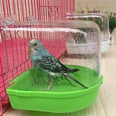 Bird  Hanging Bird Bath Cage  For Parrot Budgies • £9.90