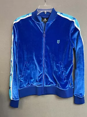 Converse Miley Cyrus Collab Blue Velour Track Jacket Size S • $39.96