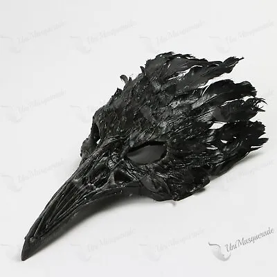 $49.99 • Buy Raven Plague Dr.Devil Feather Bird Halloween Costume Masquerade Party Mask Black