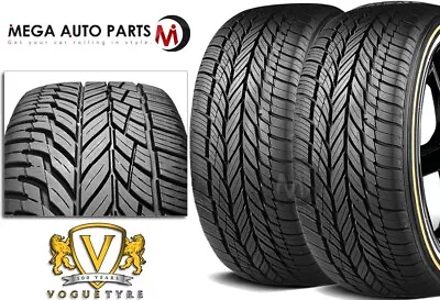 2 Vogue Custom Built Radial VIII 235/55R17 99H White/Gold Sidewall Tires • $736.28