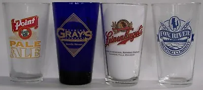 $14.95 • Buy   Wisconsin Micro Beer, Brewery Pint Glasses, Your Choice, Pick The 4 You Want