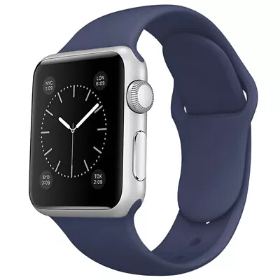$5.85 • Buy For Apple Watch Silicone Sport Band Series SE 7 6 5 4 3 2 1 38/40/41/42/44/45mm