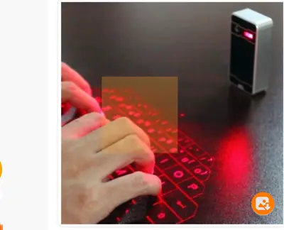 AGS World's Most Advanced Wireless Laser Projection Bluetooth Virtual Keyboard & • $55.10