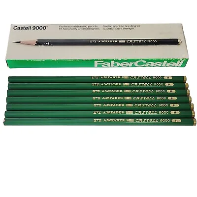 Lot Of 7 Vintage A. W. Faber Castell 9000 Professional Drawing  Pencils Germany • $13.99