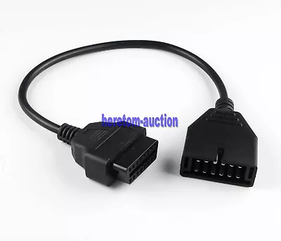 For GM OBD 12 Pin OBD1 To 16 Pin OBD2 Convertor Adapter Cable Diagnostic Scanner • $17.65