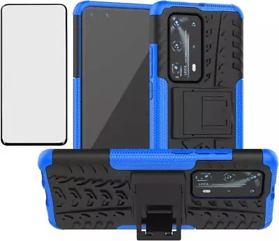 Huawei P40 Pro Kickstand Hard Rugged Case W Tempered Glass Screen Protector • $43.95