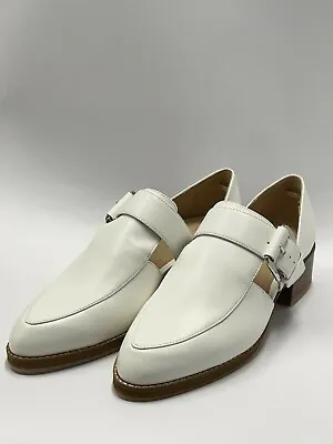 NWT- ZARA - White Moccasin Buckle Shoes - 3226/301 - SZ 5 • $29.98