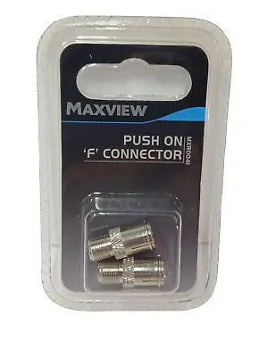 Maxview Push On F Connector Pack Of  2 Satellite Caravan Motorhome MXR0041 • £4.38