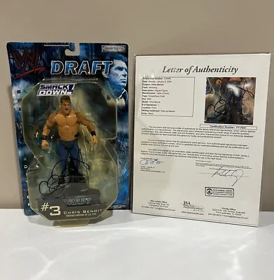 Chris Benoit Signed Figure Jakks Smackdown Draft Special Edition WWE JSA COA • $599.99