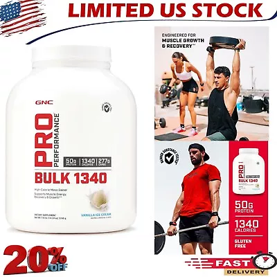 GNC Pro Performance Bulk  Vanilla Ice Cream Supports Muscle Energy 9 Servings • $53.47