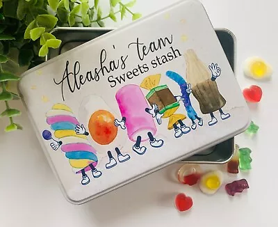 Personalised Sweets Metal Keepsake Tin Sweets Box Sweets Tin Pocket Tin • £10