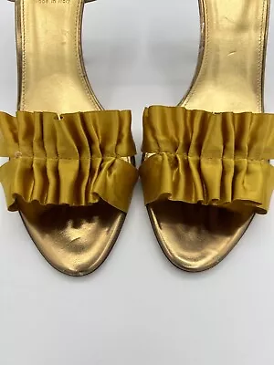 J Crew Women Shoes 9.5 Size Gold Evening Gorgeous Heel Strappy • $24