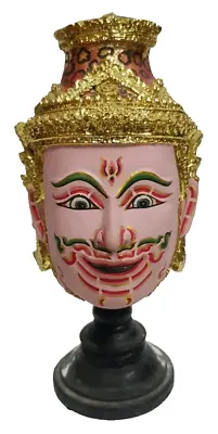 Thai Mask Khon Ramayana : Hermit Thai Amulets/Thai Crafts (1 Pc./7   With Base) • $55