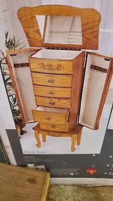 JC PENNY Natural Oak Finish Jewelry Cabinet  Armoire • $250