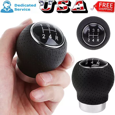 5 Speed Black Car Shift Knob Gear Stick Shifter Leather For 1988-11 Ford Ranger • $13.89