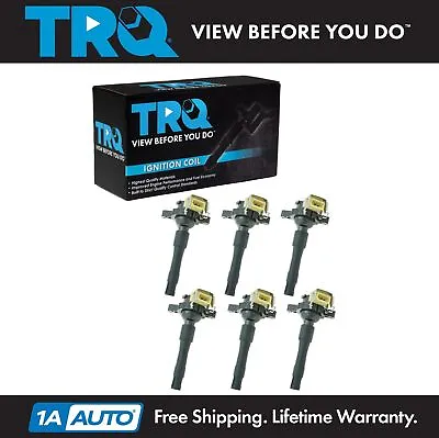 TRQ Ignition Coil Kit Set Of 6  For BMW 3 5 Z Series 2.3L 2.5L 2.8L 3.0L E39 E46 • $125.95