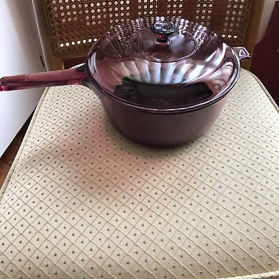 Vintage Vision Cookware Cranberry 2.5L Pot With Lid And Non Stick Coating • $13.75