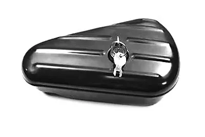 Oval Right Side Black Tool Box Fits Harley Davidson • $89.99