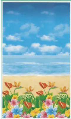 £7.55 • Buy LUAU Hawaiian Tropical Party Scene Setter Photo Backdrop Island Beach Wall/door