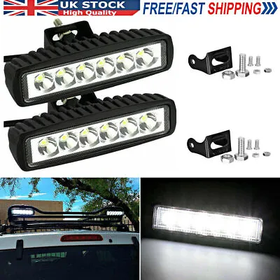 2Pcs 12V LED Work Light Bar Flood Spot Lights Driving Lamp Offroad Car Truck SUV • £7.59