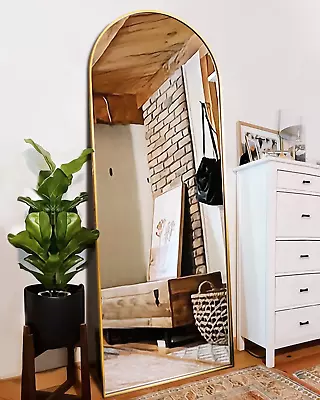 Floor Mirror Full Length Mirror With Stand Arched Wall Mirror Mirror Full Len • $104.35