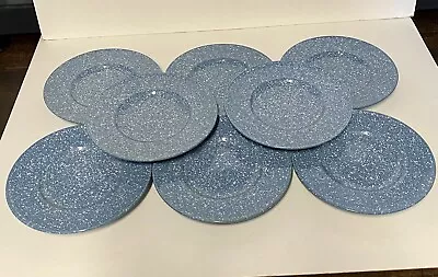 Set Of 8 Mikasa Ultrastone Country Blue CU501 Saucers Dessert Plates  6 1/2  • $48