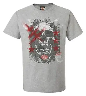 Harley-Davidson Men's Crossed Wrenches Screaming Skull Logo Cotton Tee Gray (XL) • $28.95