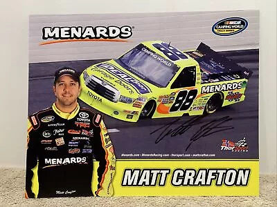 2013 MATT CRAFTON #88 Signature NASCAR Camping World Truck Schedule • $7