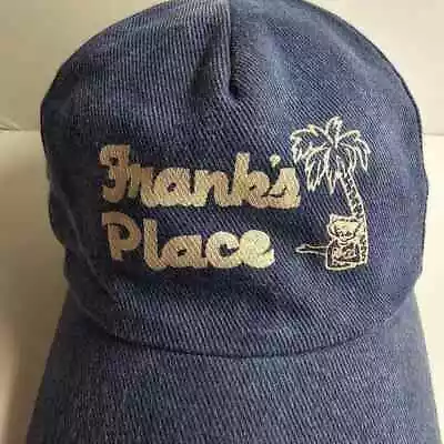Vintage Franks Place Hat Tropical Denim Baseball Cap 80s 90s  • $14.99