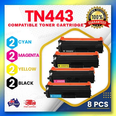 8x TN-443 Colour Toner For Brother HL-L8260CDW/L8360CDW MFC-L8690CDW 8900CDW  • $142.24