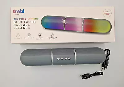 Colour Changing Bluetooth Capsule Speaker LED Light Stereo Sound • £9.99