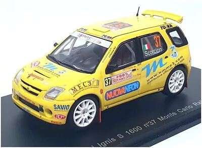 Spark 1/43 Scale S0625 - Suzuki Ignis S 1600 #37 Monte Carlo Rally 2005 - Yellow • £69.99