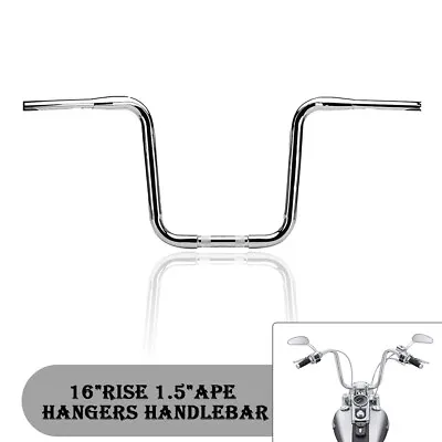 $157.88 • Buy 16'' Rise 1.5  Ape Hanger Handlebar Fit For Yamaha VStar 950 XVS950