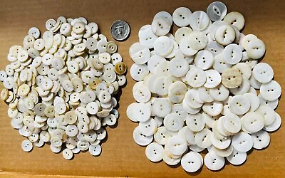 Huge Lot Of 700+ Vintage Mother Of Pearl (MOP) Buttons Size 9/16  To 3/4  Heavy • $0.99