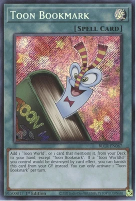 $4.95 • Buy YUGIOH BLCR-EN067 Toon Bookmark Secret Rare 1st Edition NM