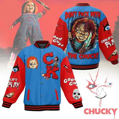 Don't Fvck With The Chuck Horror Killer Chucky Child's Play Baseball Jacket • $48.59