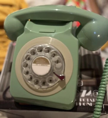 GPO Telephone 746 Rotary Retro Style Handset Telephone - Mint Green • £39.99