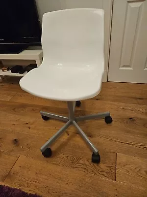 IKEA SNILLE Swivel Chair White Adjustable Height Excellent Condition • £8.99