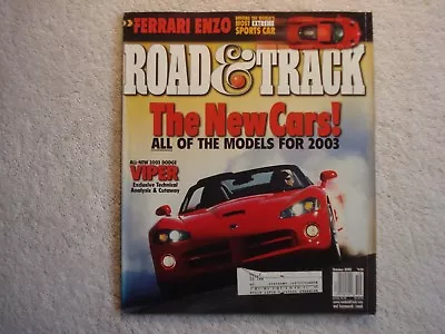 Road & Track 2002 October Ferrari Dodge Viper Infiniti M45 Audi RS6 VW BMW 330Ci • $6.99