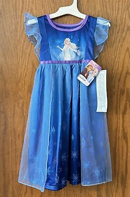 Disney ELSA Frozen  2T Dress Up Gown NIGHTGOWN Blue Tulle Short Sleeve NWT • $12