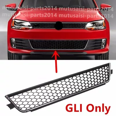 Fits 2012-2014 VW GLI MK6 Front Bumper Lower Center Grill Intake Grille W/Chrome • $59.74