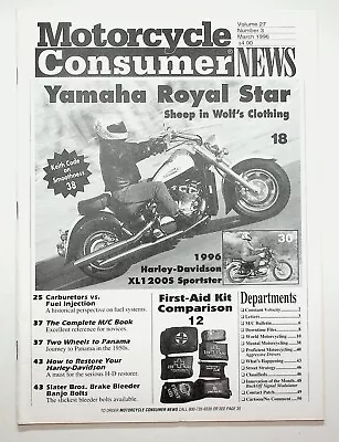 1996 March Motorcycle Consumer News Magazine Yamaha Royal Star Harley-Davidson • £7.99