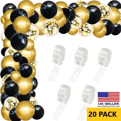 $11.95 • Buy 20 Pack Balloon Garland Arch Strip Frame Kit Birthday Wedding Party Decor