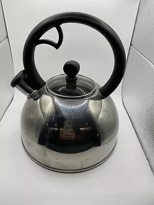 Farberware Teakettle Stainless Steel 2 Quart Stovetop Whistling Kettle Tea Pot • $26.24