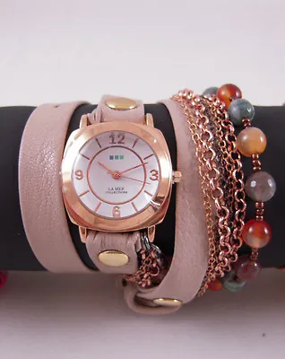 La Mer Brazil Beach Stones Chain Wrap Watch   • $157.50