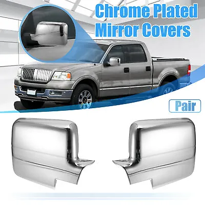 Pair For Ford F150 2004-2008 Exterior Chrome Plated Power Full Mirror Cover Cap • $31.49
