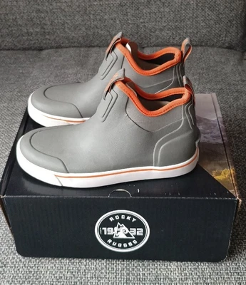 £29.99 • Buy Rocky Dry Strike Deck Rain Boot Waterproof Grey/Orange UK 4 US 7