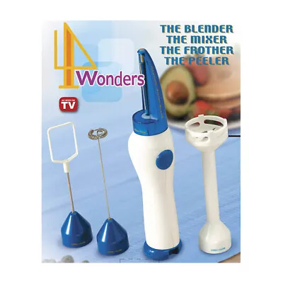 4Wonders 4in1 Food Processor Blender/Peeler/Mixer/Frother Electric Battery Power • $15