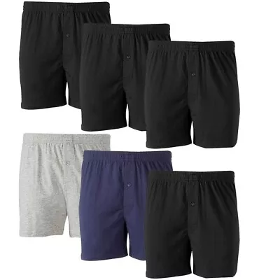 6 Pack MENS PLAIN BOXERS SHORTS UNDERWEAR COTTON RICH TRUNKS HIPSTER PANTS S-2XL • £8.99