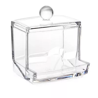 Acrylic Makeup Organizer Cotton Swabs Qtip Container Cosmetic Makeup Pad Storage • £6.23